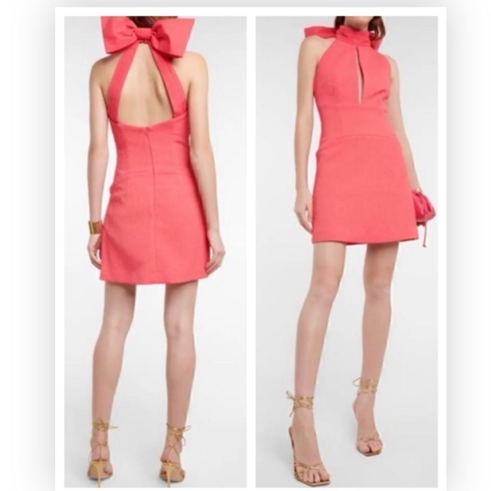 Rebecca Vallance- Caitlin‎ Coral Halter Crepe Minidress NWT size 4 $530